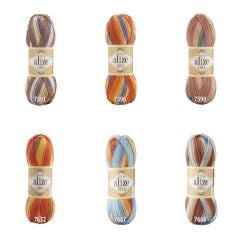 Alize Diva Batik Design El Örgü İpliği 100 gr 5550
