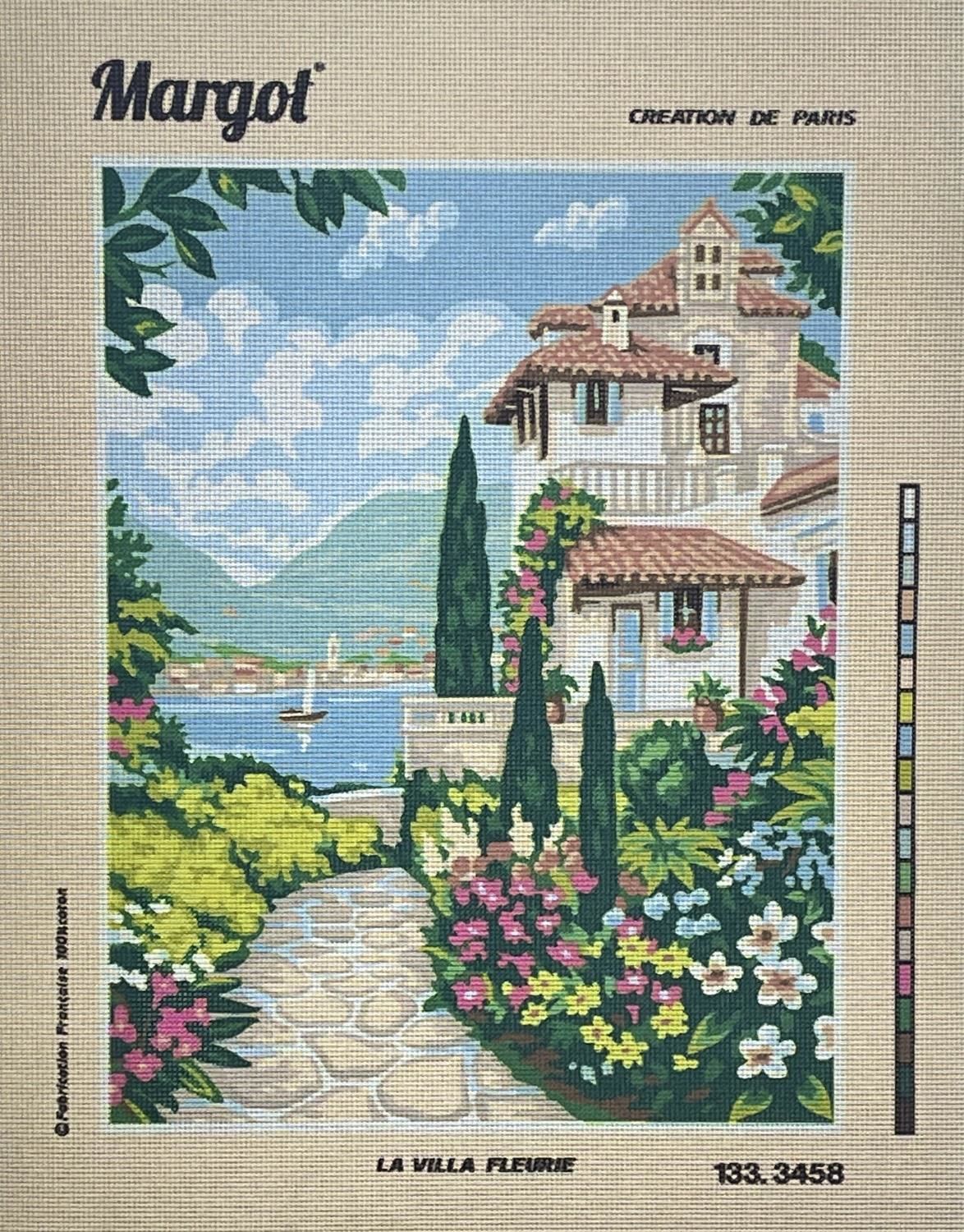 Margot Baskılı Goblen 133 3458 La Villa Fleurie 50x65cm Tablo Pano