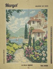 Margot Baskılı Goblen 133 3458 La Villa Fleurie 50x65cm Tablo Pano