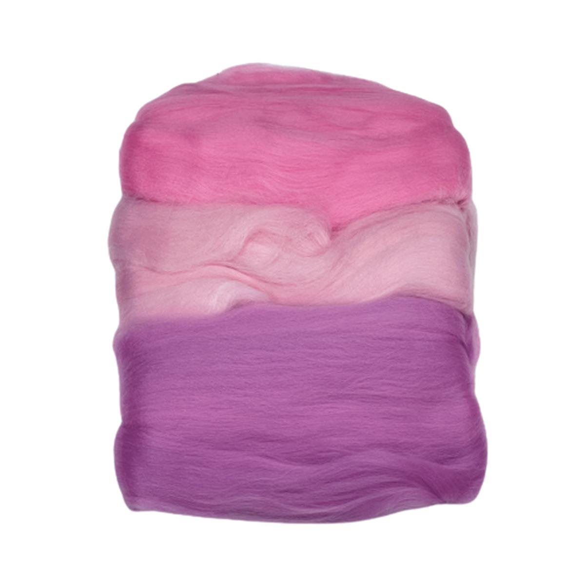 Şık Düğme Yün Keçe 35-40 gr 13- Pembe Lila