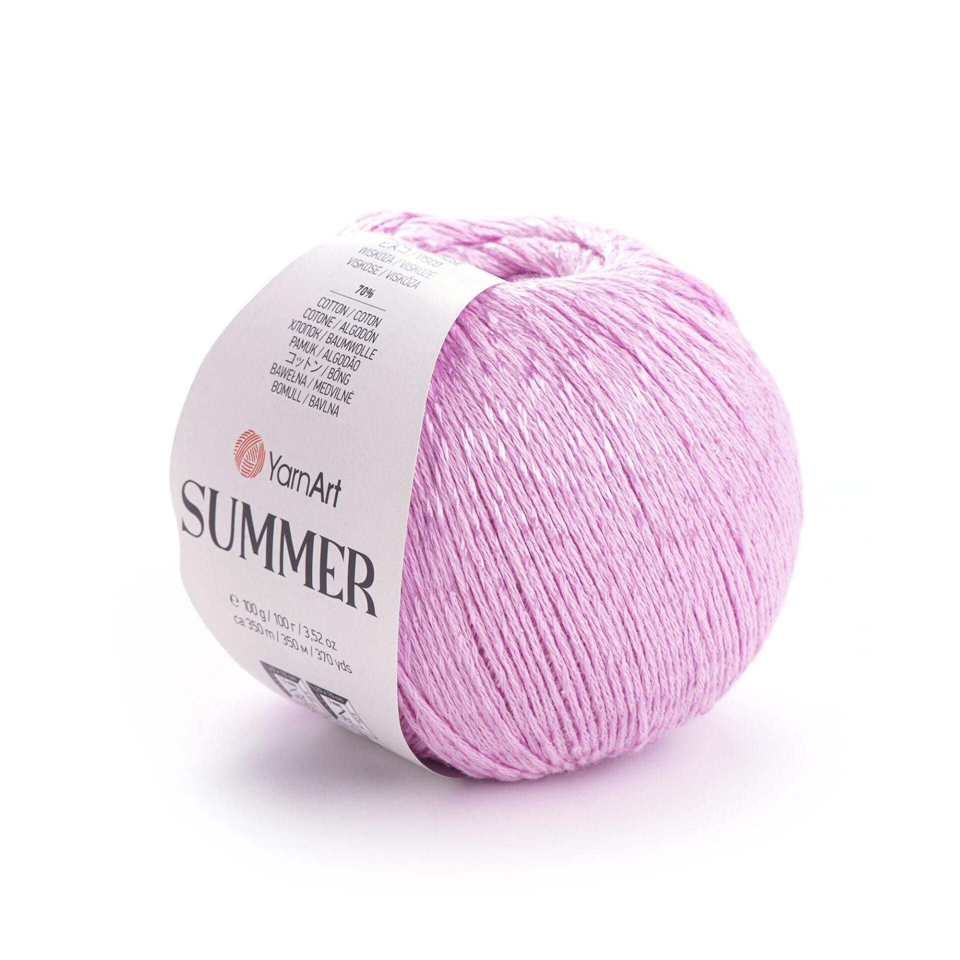 YarnArt Summer Yumuşak Parlak Örgü İpi 100 gr 01 Pembe