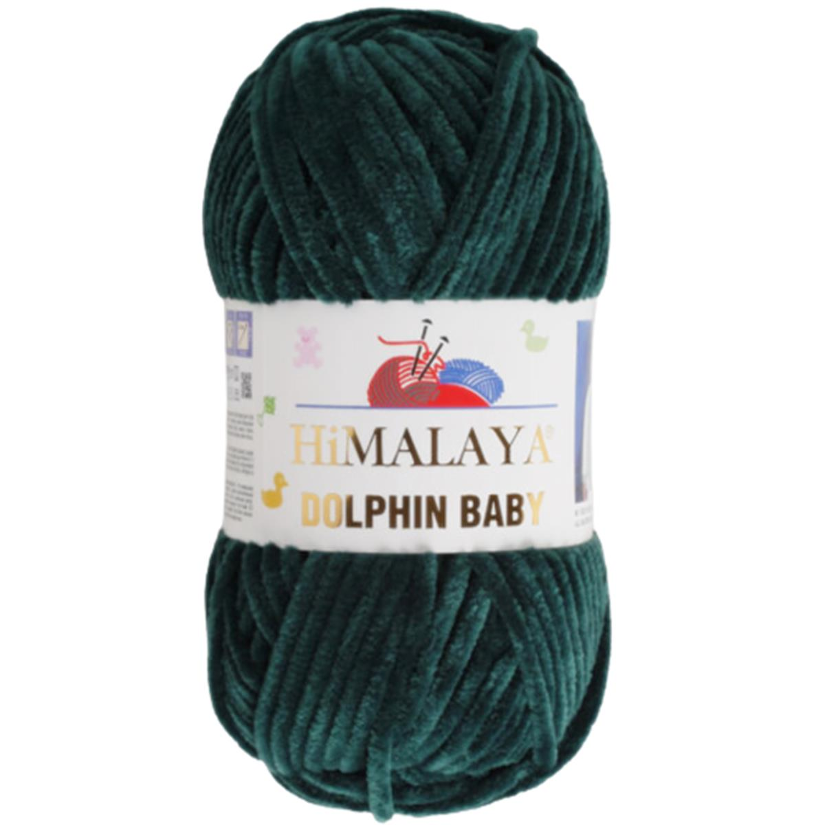 Himalaya Dolphin Baby Kadife İp El Örgü Yünü 80362 Nefti Yeşil