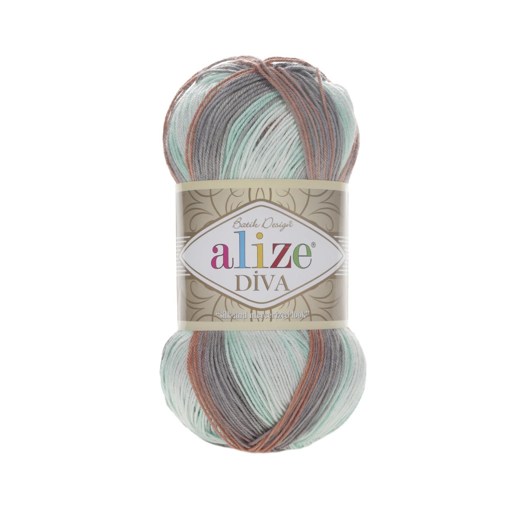 Alize Diva Batik Design El Örgü İpliği 100 gr 5550