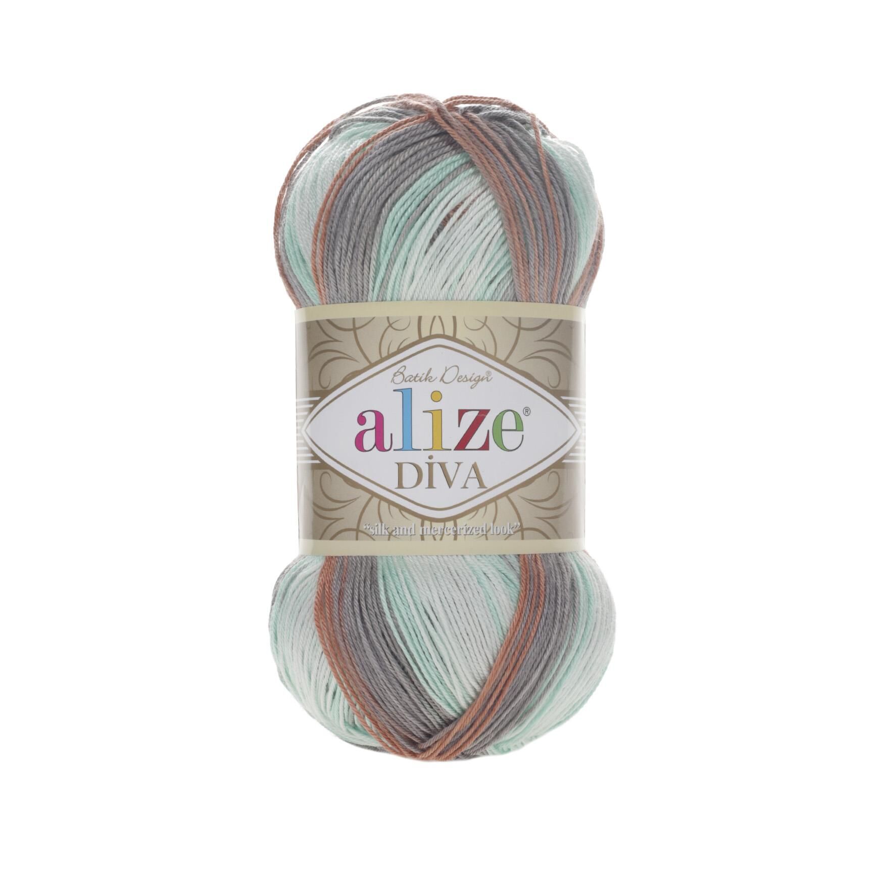 Alize Diva Batik Design El Örgü İpliği 100 gr 5550