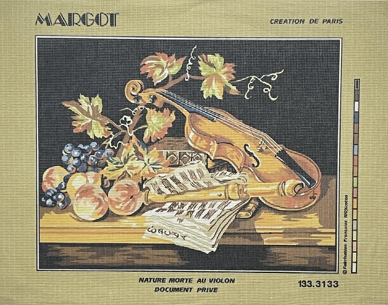 Margot Baskılı Goblen 133 3133 Nature Morte Au Violon 50x65cm Tablo Pano