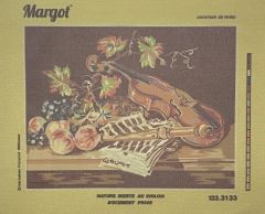 Margot Baskılı Goblen 133 3133 Nature Morte Au Violon 50x65cm Tablo Pano