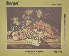 Margot Baskılı Goblen 133 3133 Nature Morte Au Violon 50x65cm Tablo Pano