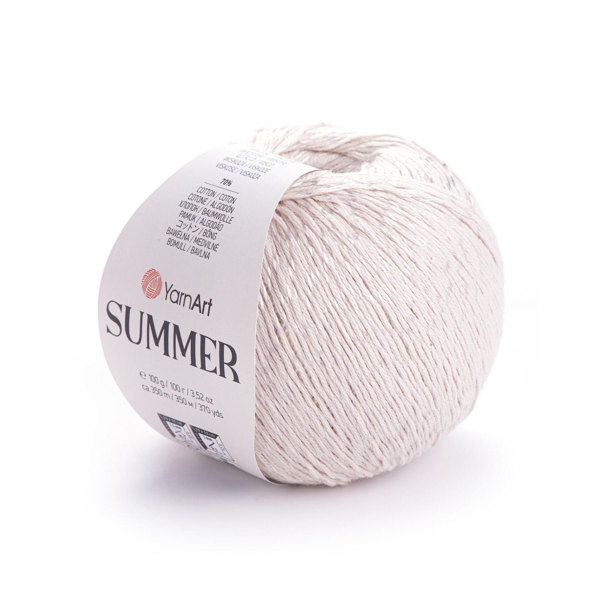 YarnArt Summer Yumuşak Parlak Örgü İpi 100 gr 07 Ekru