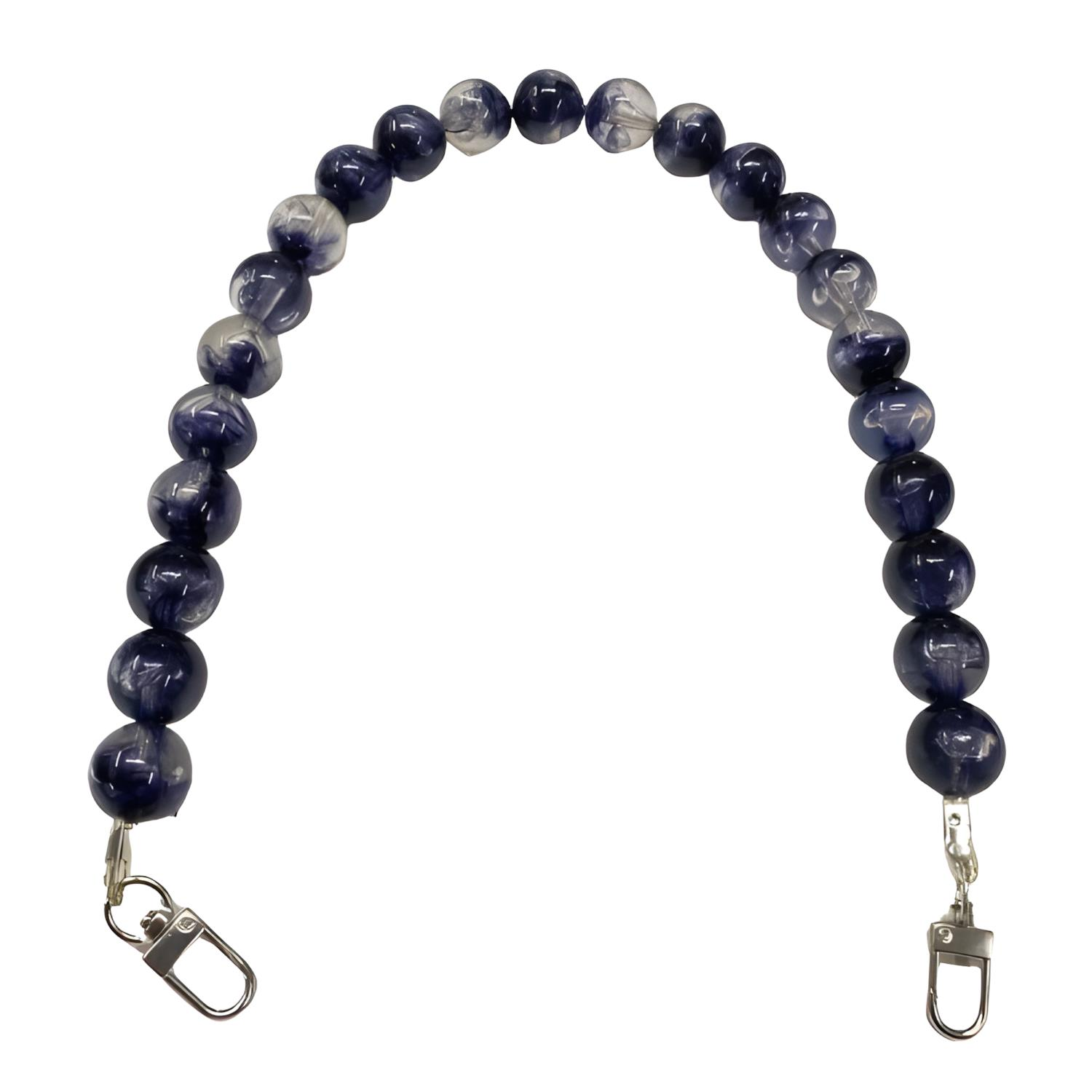 Akrilik Taşlı Çanta Sapı AX6 M12 Siyah Şeffaf