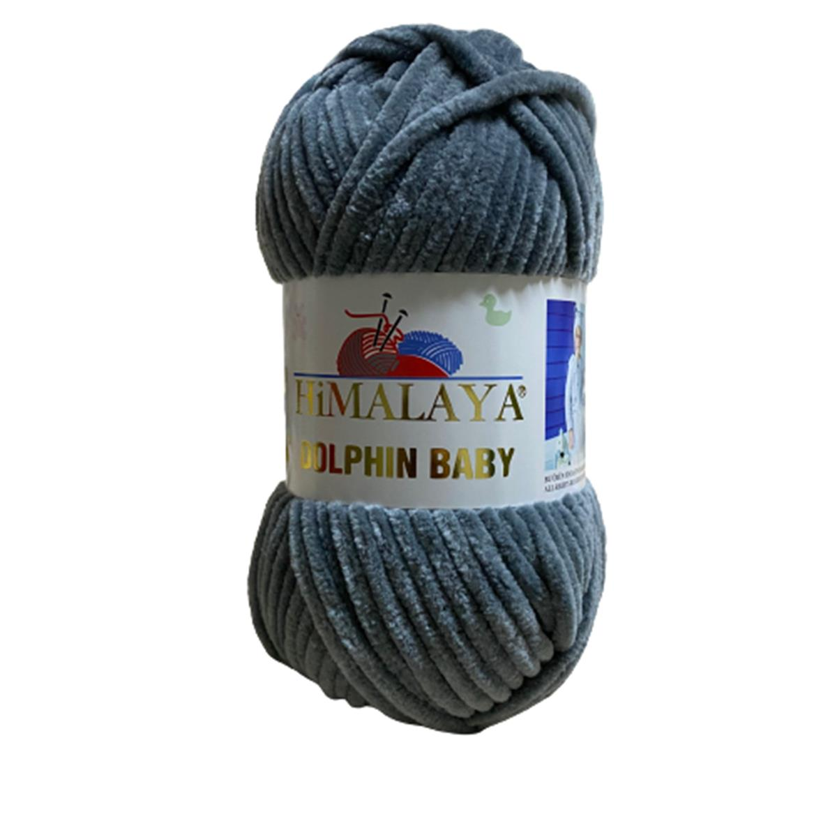 Himalaya Dolphin Baby Kadife İp El Örgü Yünü 80369 Antrasit Gri