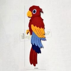 Papağan - Keçe Arma, Yama, Aplike, Patch