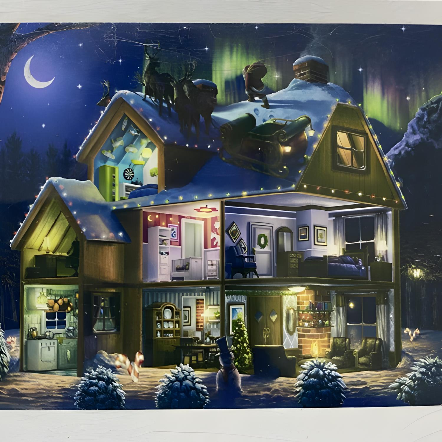 5D Yapışan Boncuk Goblen 30 x 40 cm Mozaik Tablo Pano 60242