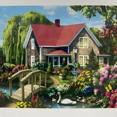 5D Yapışan Boncuk Goblen 30 x 40 cm Mozaik Tablo Pano 60208