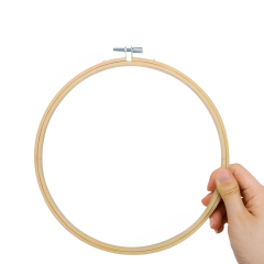 Vidalı Bambu Yuvarlak Nakış Kasnağı