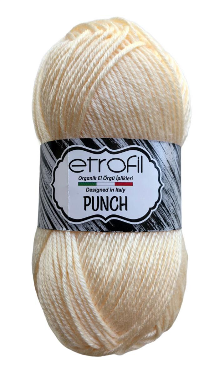 Etrofil Punch El Örgü İpliği 25 gr 72106 Krem