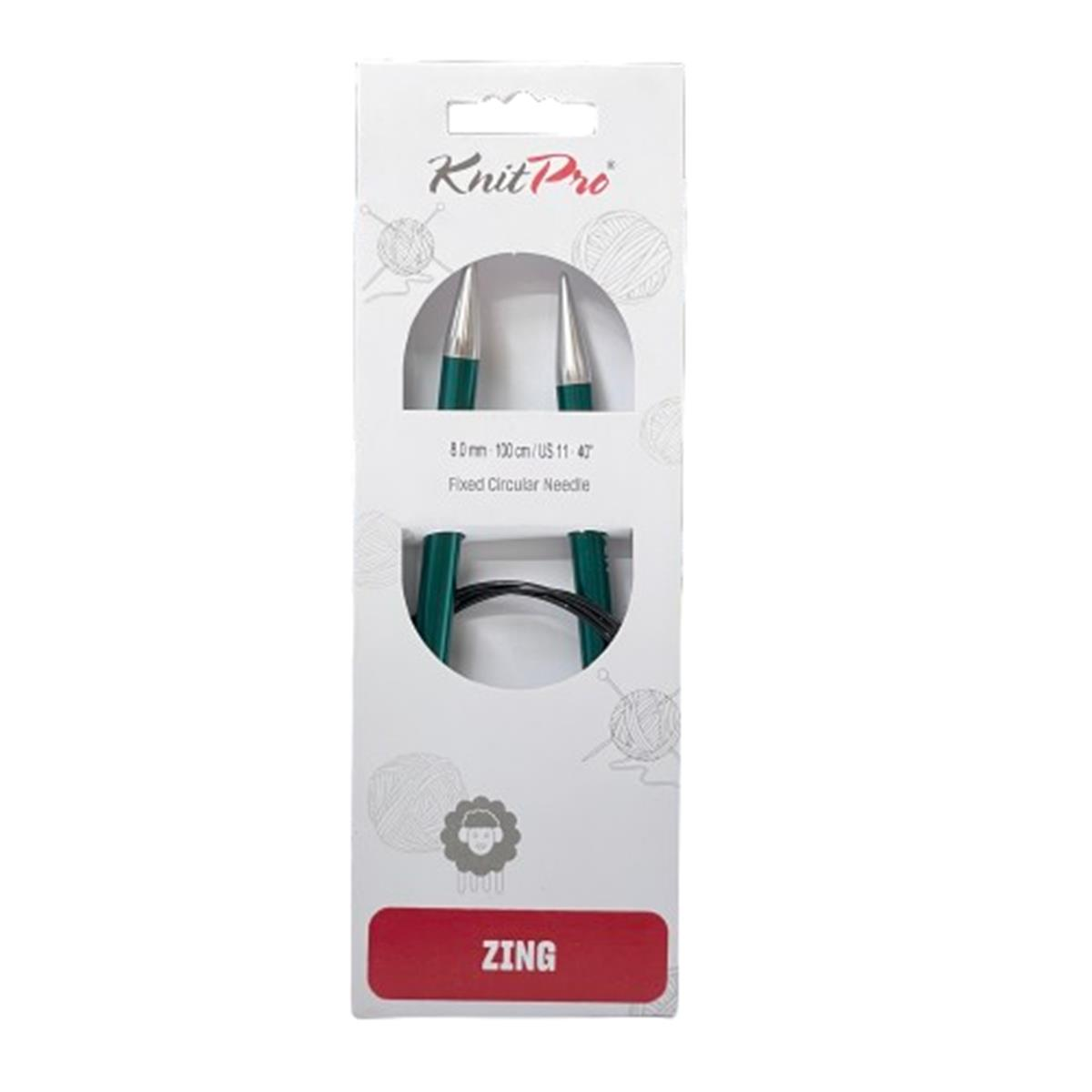 KnitPro Zing 100 cm Misinalı Şiş 8 mm