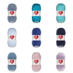Kartopu Baby Love Care El Örgü İpliği 100 gr K566 Mavi