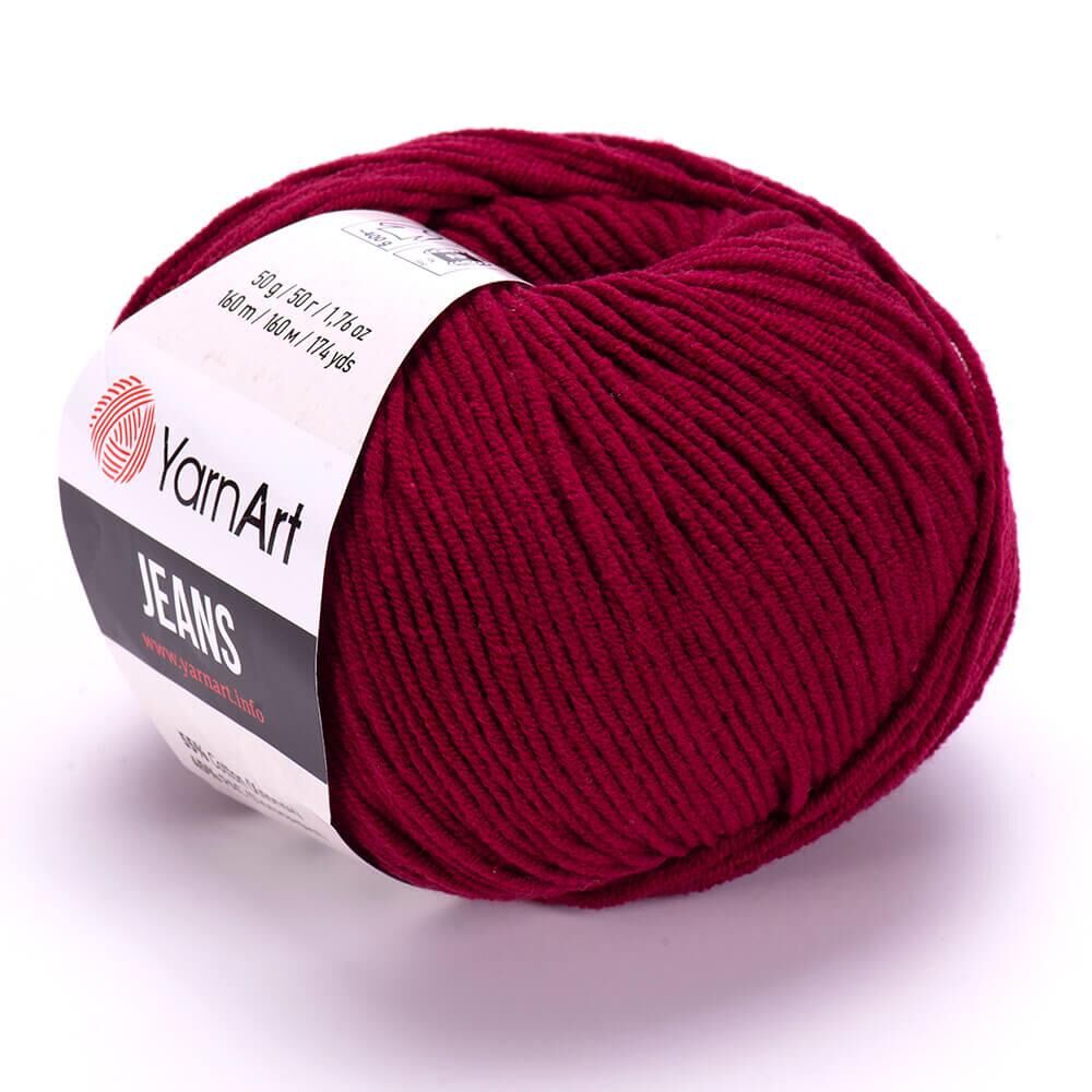 YarnArt Jeans 50gr Pamuk Cotton Amigurumi El Örgü İpi İpliği Yünü 66 Bordo