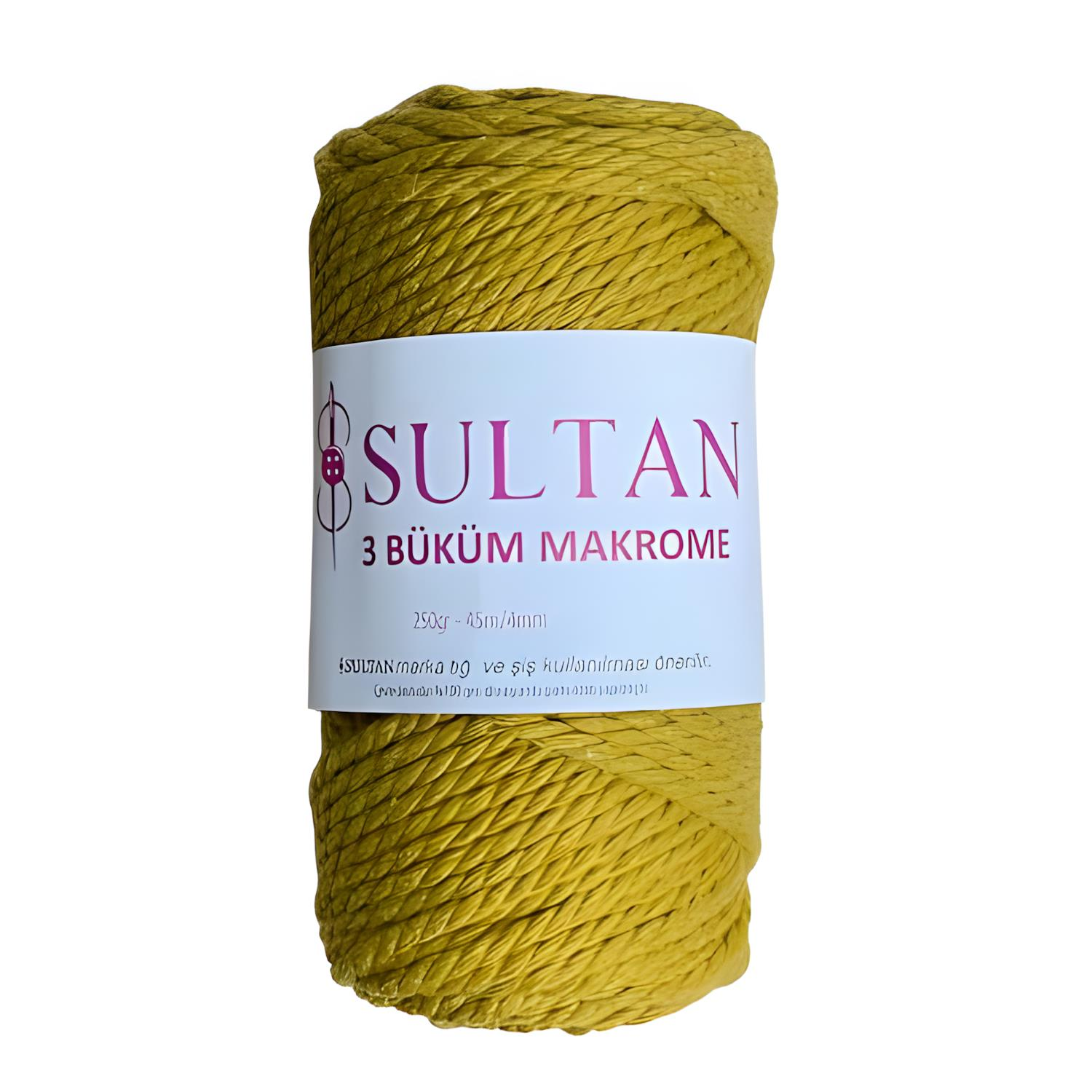 Sultan 3 Büklüm Makrome İpi 250 gr 021 Hardal