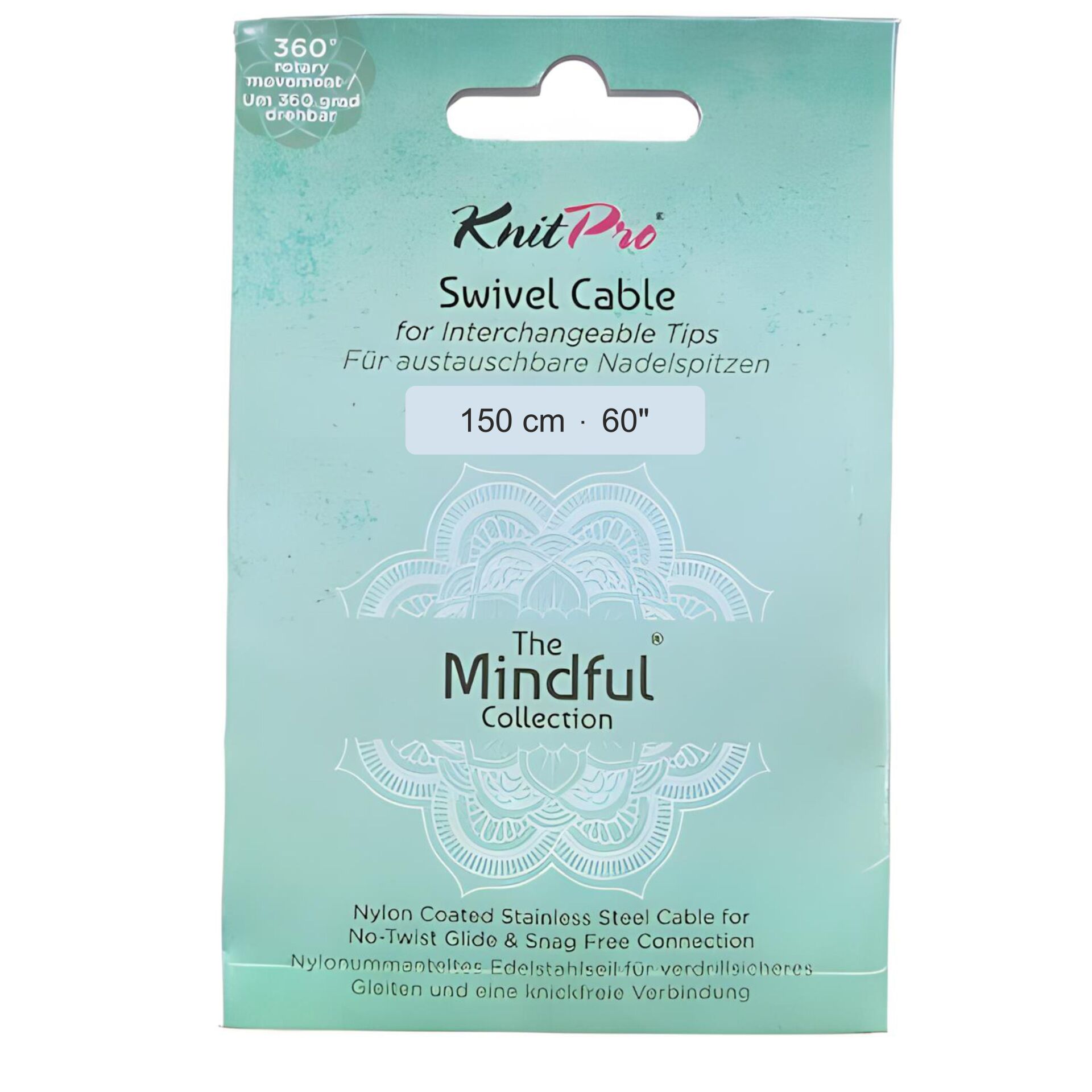 KnitPro Mindful 360° Döner Misina Kablosu 150 cm (Sadece Kablo 127 cm)
