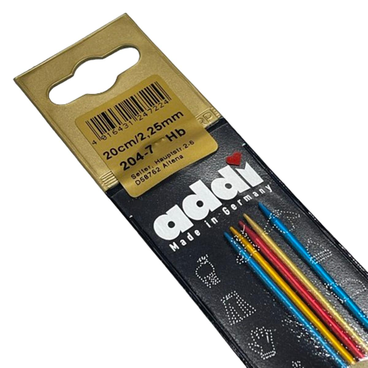 Addi 5 Beş Şiş Çorap Şişi 20cm Renkli 204-7 2,25 mm