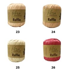 Himalaya Fibra Natura Raffia - Rafya Şapka Çanta Kağıt İp 116 07 Pembe