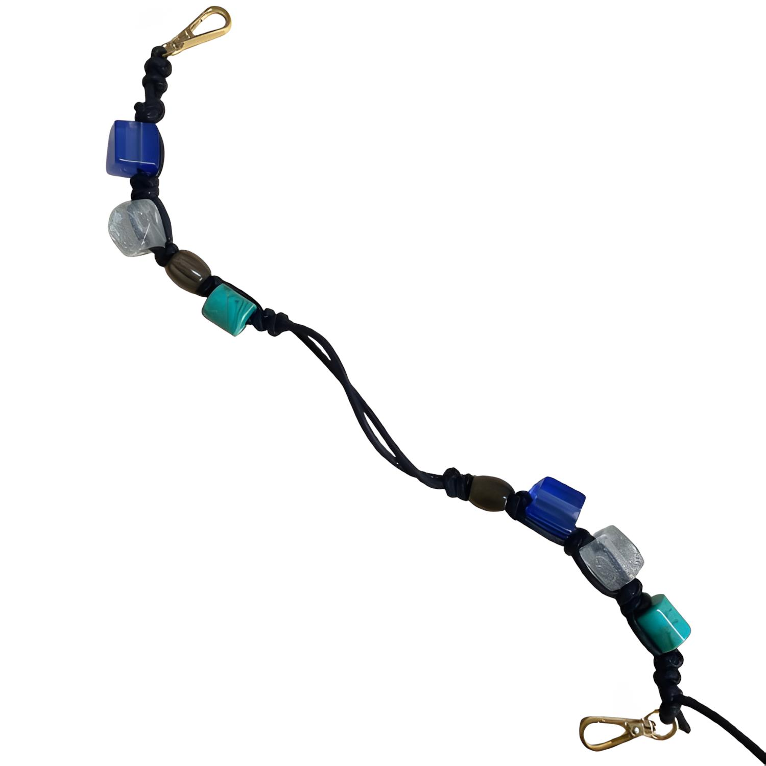 Deri Akrilik Boncuklu Çanta Sapı 49 cm B9T