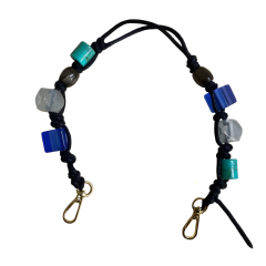 Deri Akrilik Boncuklu Çanta Sapı 49 cm B9T