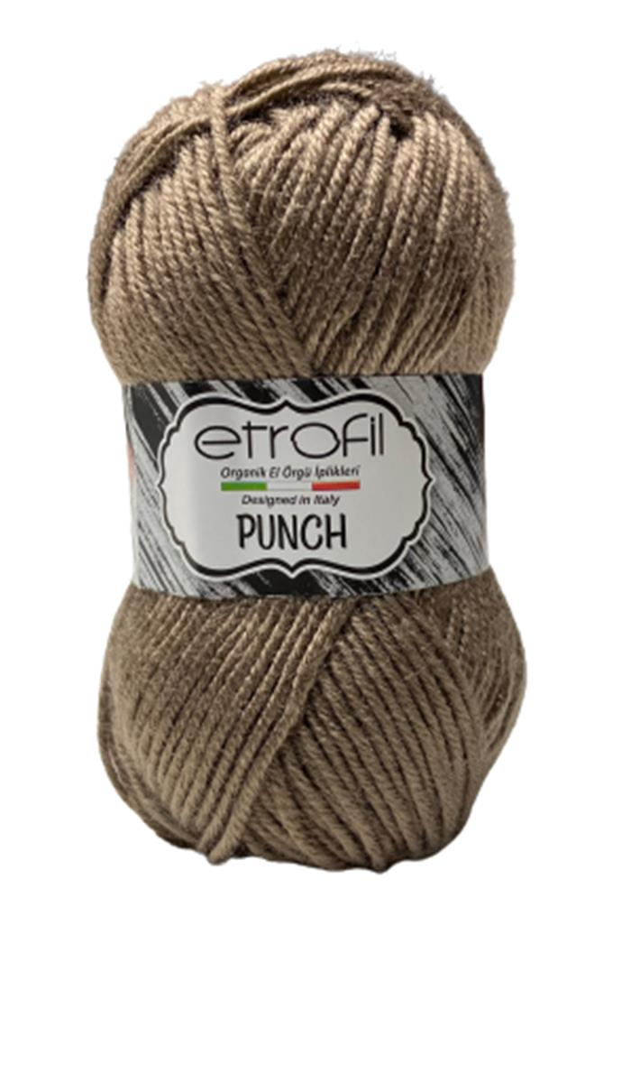Etrofil Punch El Örgü İpliği 25 gr 77079 Kahverengi