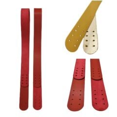 Dikmeli Suni Deri Çanta Sapı