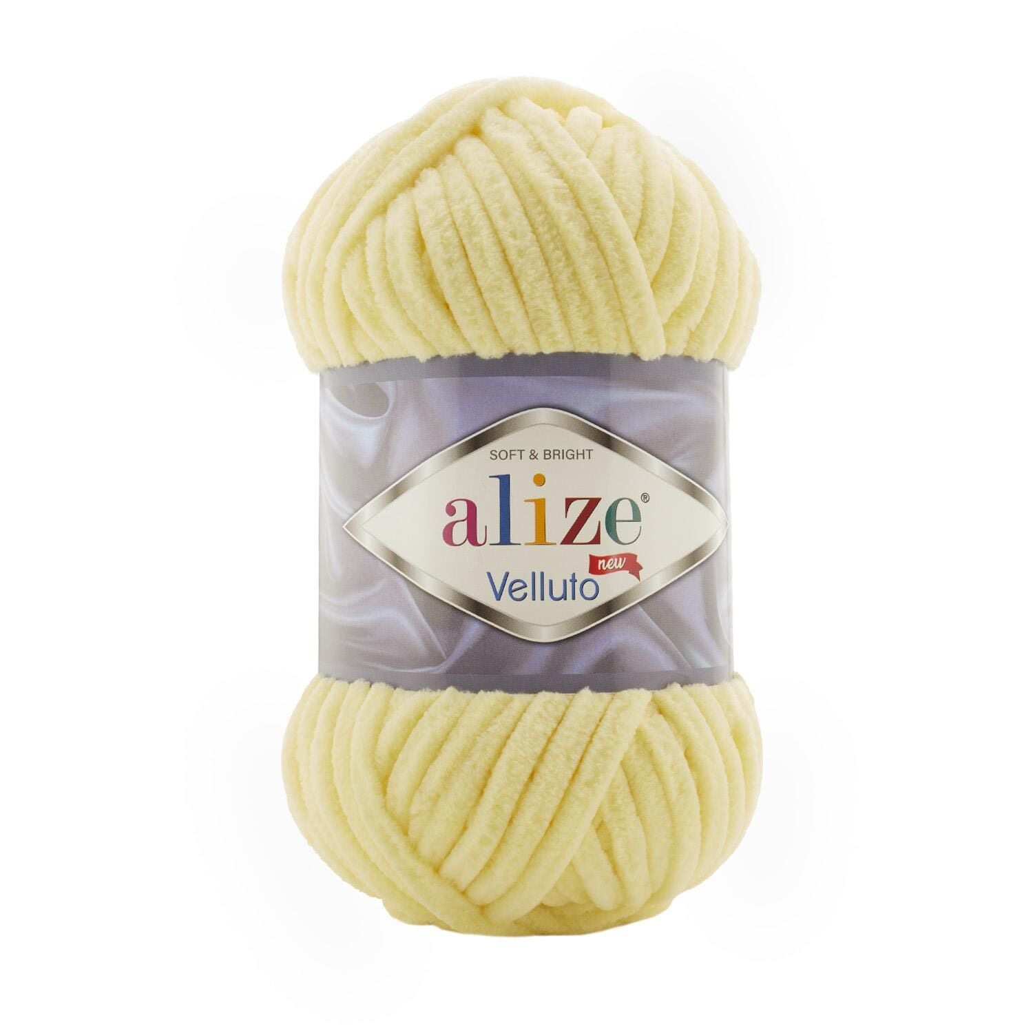 Alize Velluto Kadife El Örgü İpliği 100 gr 13 Açık Sarı