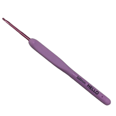 Hello Crochet Hook Silikon Saplı Yün Tığ