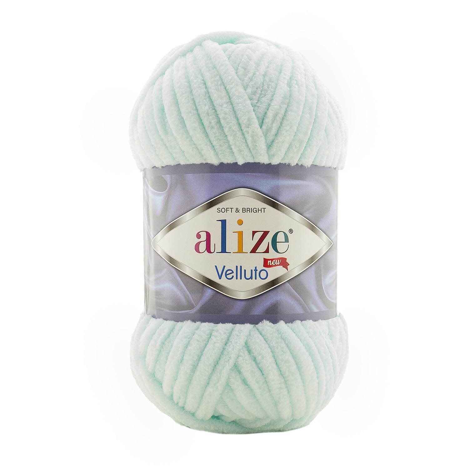 Alize Velluto Kadife El Örgü İpliği 100 gr 15 Su Yeşili