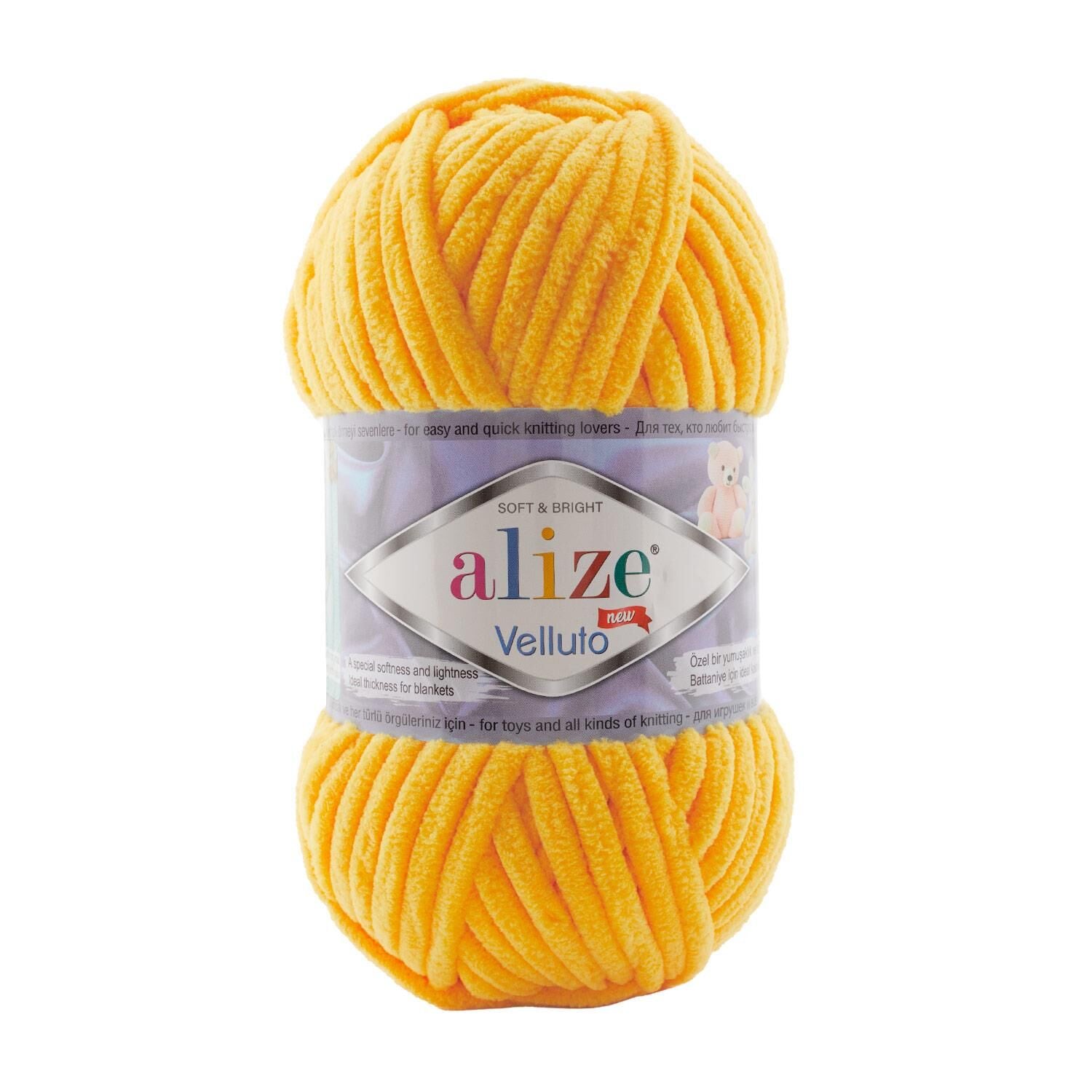 Alize Velluto Kadife El Örgü İpliği 100 gr 216 Mimoza
