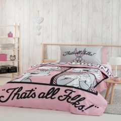 Özdilek Bugs Bunny Folks Tek Kişilik Lisanslı Çocuk Nevresim Takımı Pembe