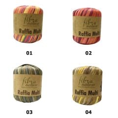 Himalaya Fibra Natura Raffia Multi - Rafya Şapka Çanta Kağıt İp 117 13 Lila Açık Sarı