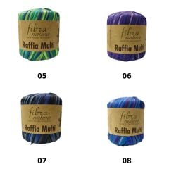 Himalaya Fibra Natura Raffia Multi - Rafya Şapka Çanta Kağıt İp