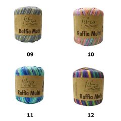 Himalaya Fibra Natura Raffia Multi - Rafya Şapka Çanta Kağıt İp 117 20 Turkuaz Mavi