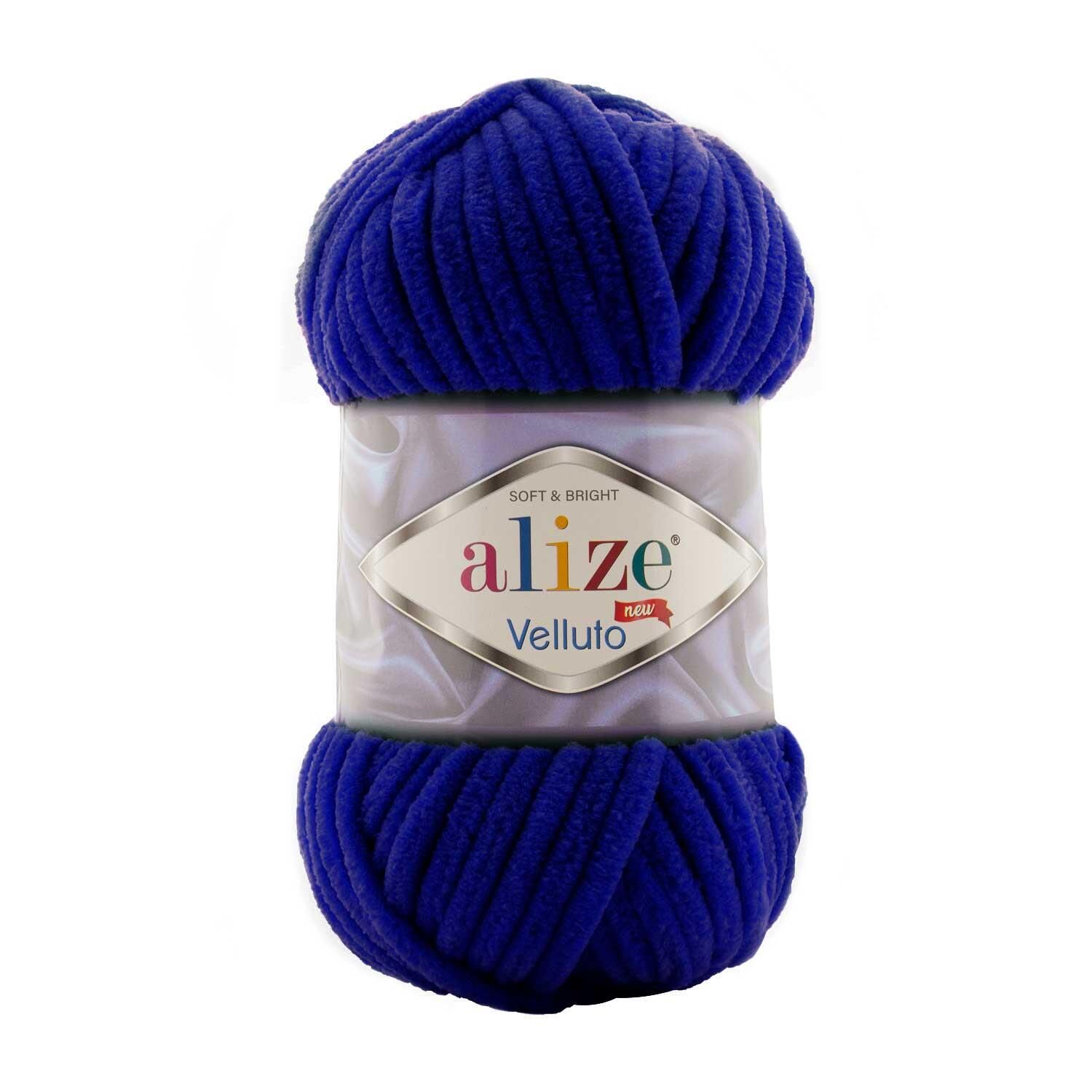 Alize Velluto Kadife El Örgü İpliği 100 gr 360 Lacivert