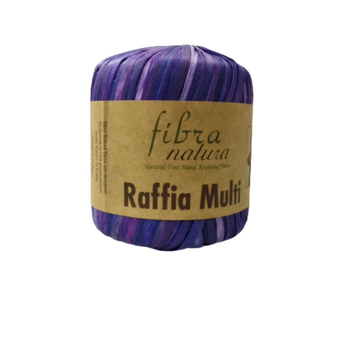 Himalaya Fibra Natura Raffia Multi - Rafya Şapka Çanta Kağıt İp 117 06 Lacivert Mor