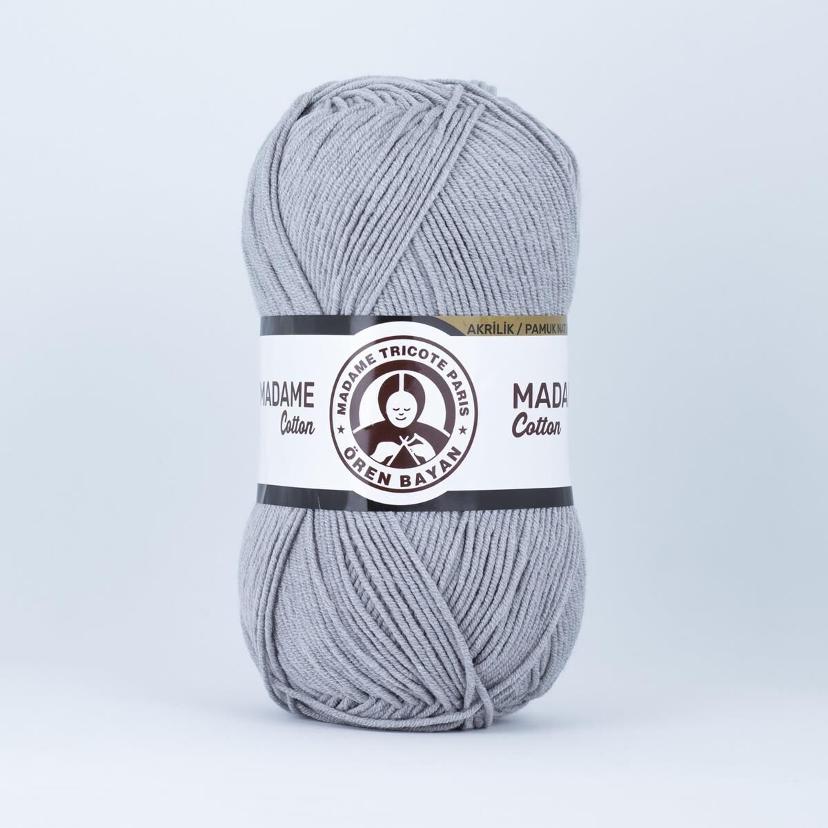 Ören Bayan Madame Cotton Amigurumi El Örgü İpi 100 Gr 001 Gri