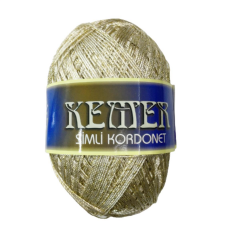 Aldemir Kemer Simli Kordonet Floş El Örgü İpliği 100 gr