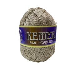 Aldemir Kemer Simli Kordonet Floş El Örgü İpliği 100 gr