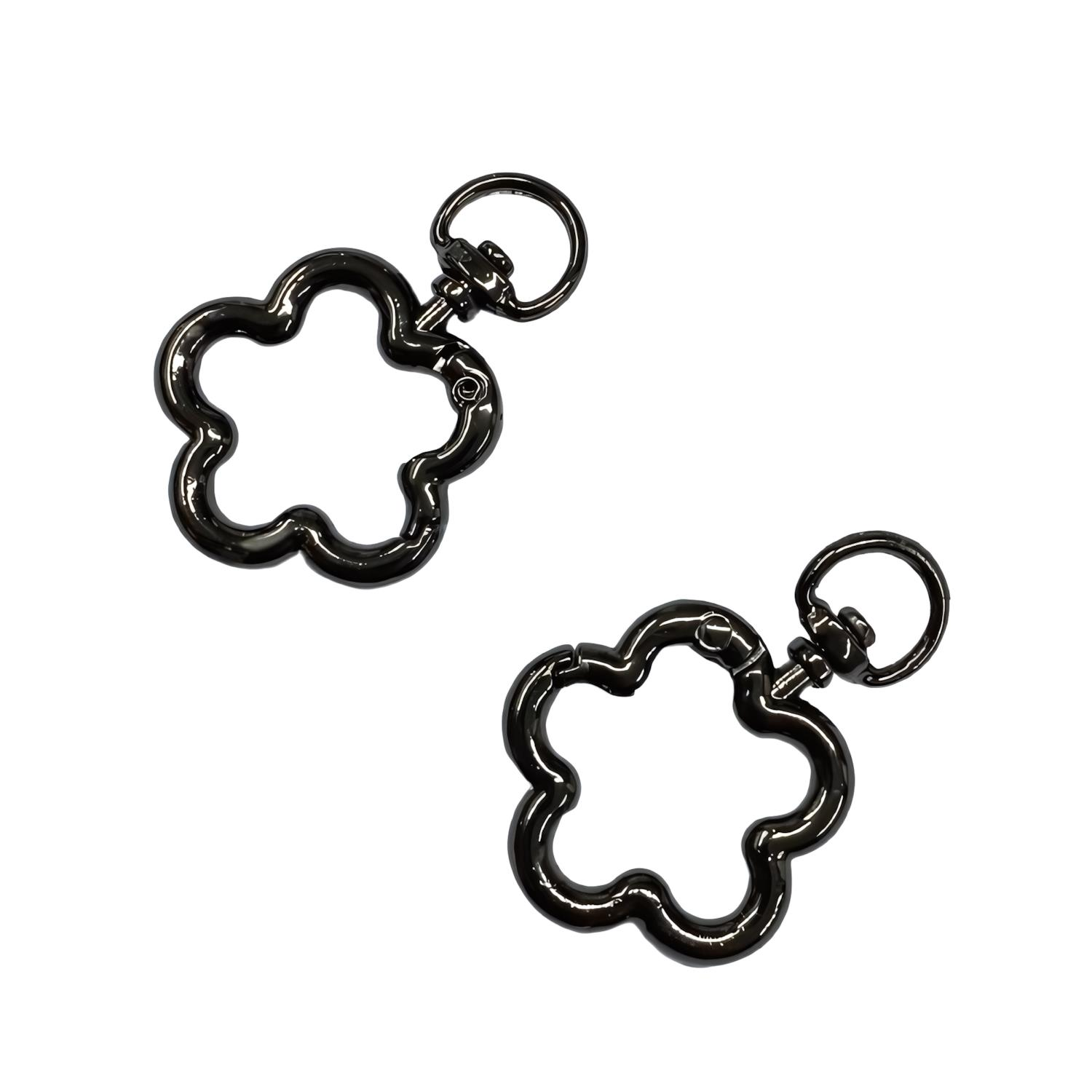 Metal Yaylı Çanta Klipsi 1 Çift 2,5 cm LXS3 Antrasit