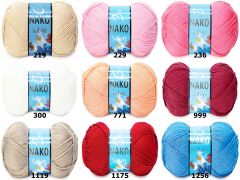 Nako Saten El Örgü İpi 100 Gr 11471 Erguvan