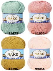 Nako Saten El Örgü İpi 100 Gr 99054 Açık Yavruağzı