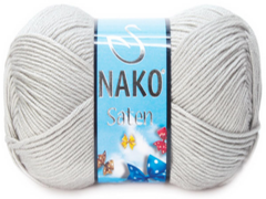 Nako Saten El Örgü İpi 100 Gr 11471 Erguvan