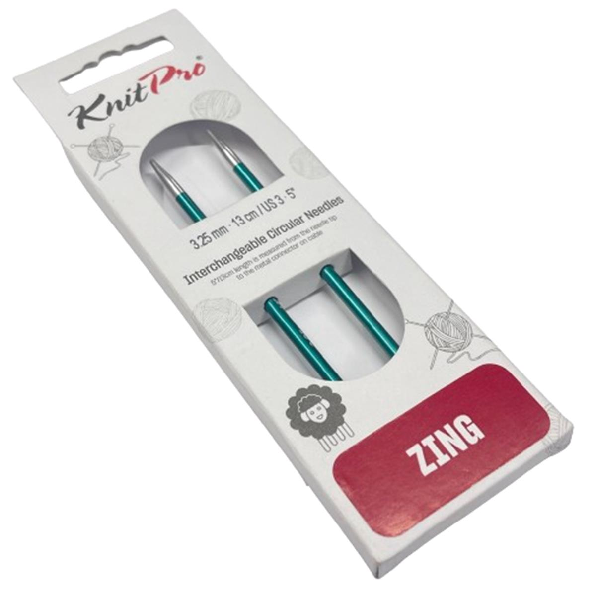 KnitPro Zing Misinasız Şiş 13 cm 3,25 mm