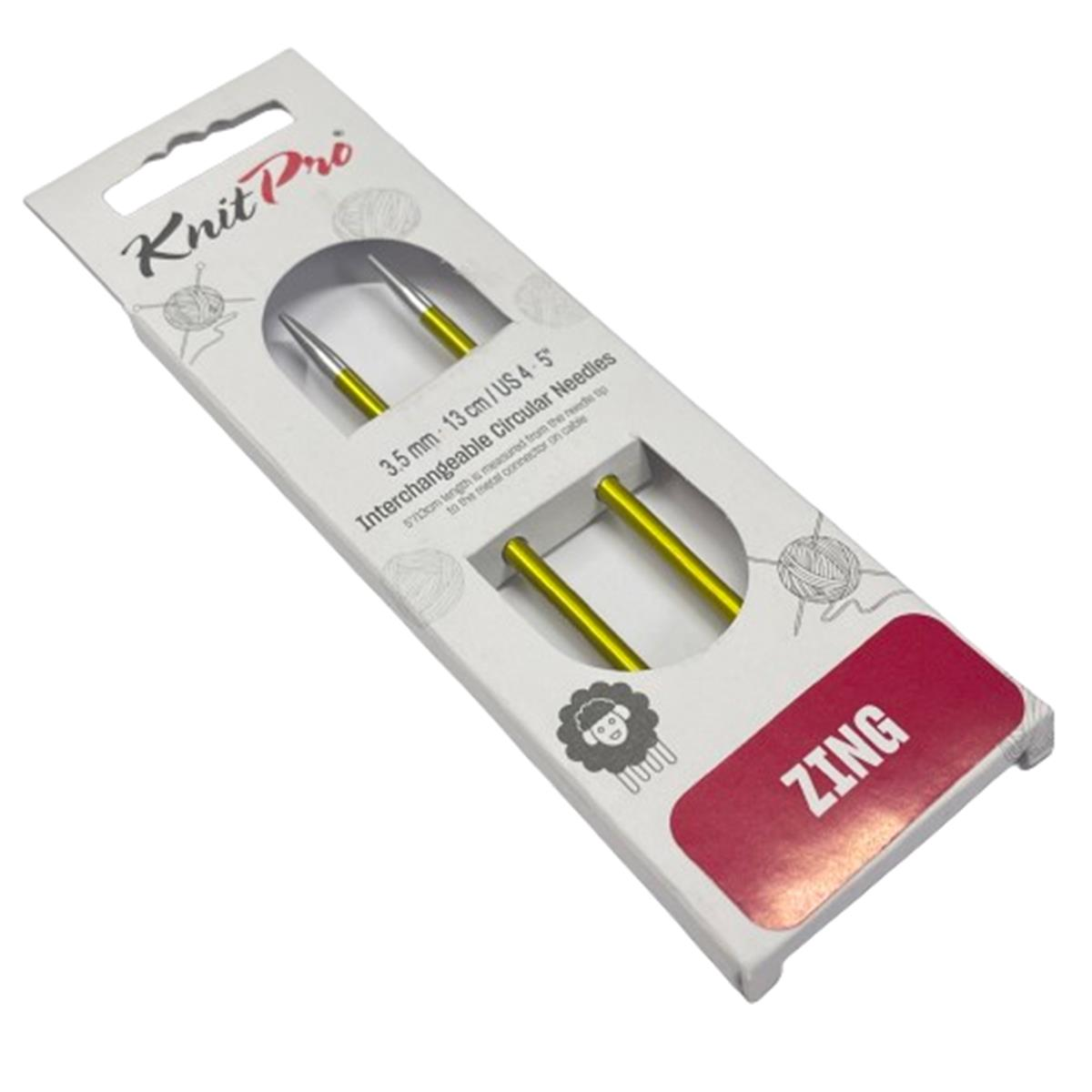 KnitPro Zing Misinasız Şiş 13 cm 3,5 mm