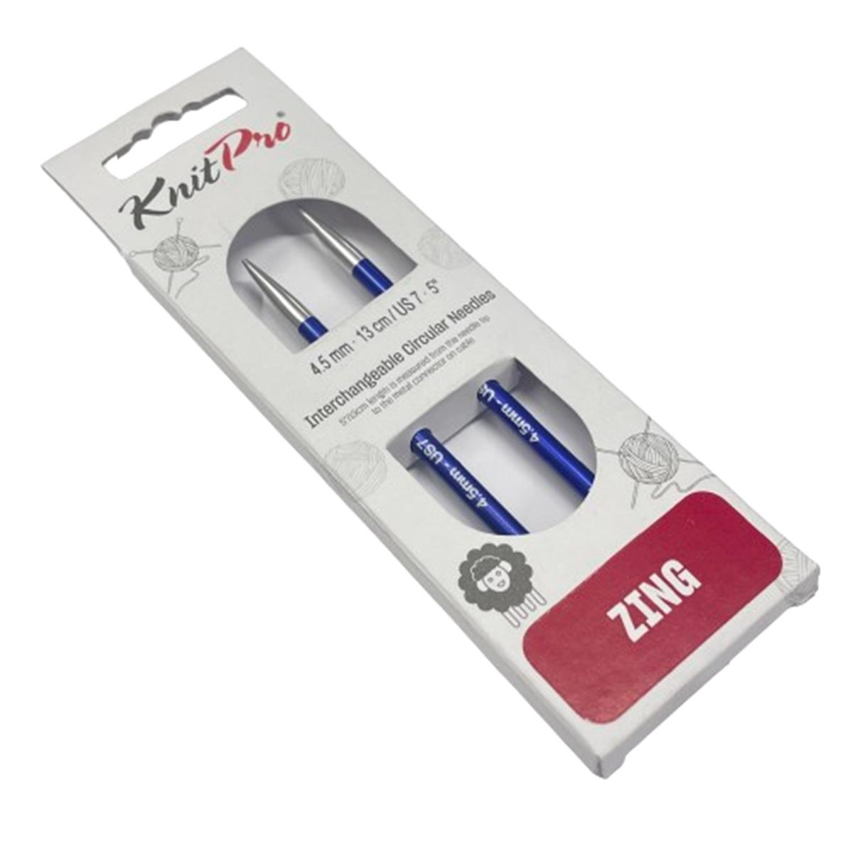 KnitPro Zing Misinasız Şiş 13 cm 4,5 mm